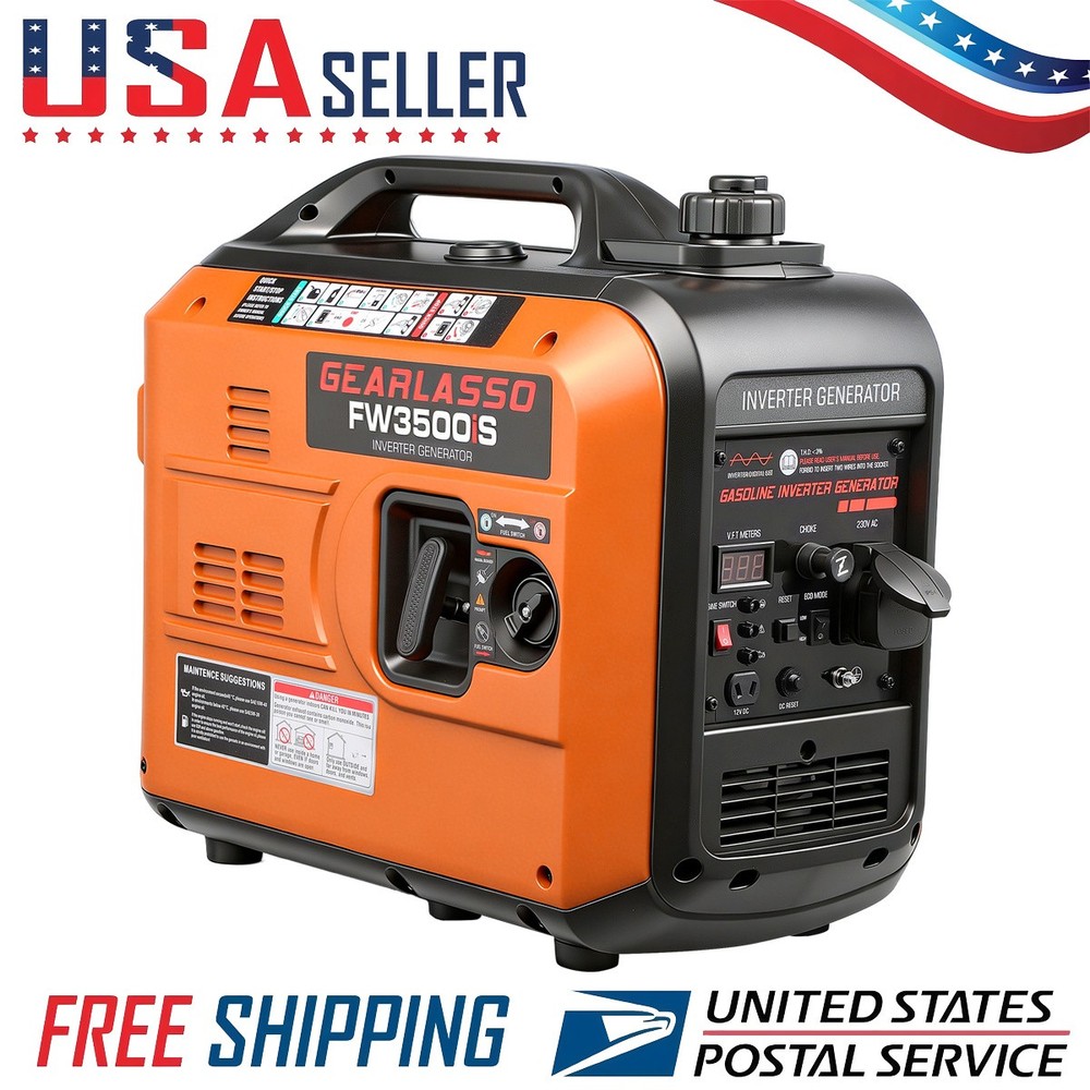 5000W Portable Inverter Generator Gas Powered Quiet for Home Parallel Ready