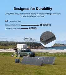 Dabbsson 1330Wh 1200W Power Station Portable w/ Folding Solar Panel 120W Outdoor