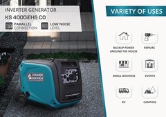 Konner Sohnen KS 4000iEHS CO Dual Fuel Inverter Generator + Free Air Compressor