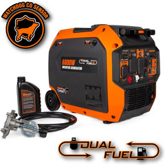 6800-Watt Dual Fuel Rv-Ready Electric Start Portable Inverter Generator with Fue
