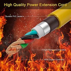 Rophor 30 Amp Generator Adapter Cord L14-30P to 4x 5-20R 1.5ft Power Splitter