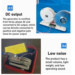 Portable 50-100W Tesla Turbine Generator Set Genset Generator for Outdoor Use