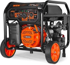 WEN 5,600-W Portable RV Ready Dual Fuel Gas Generator, Electric Start, CO Sensor