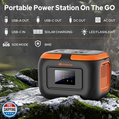 Portable Power Station 120W, 110V Power Bank with AC Outlet, Portable Generat
