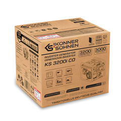 Konner Sohnen KS 3200i CO Portable Gas Inverter Generator + Free Tire Inflator