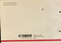 Yamaha genuine-parts book EF2800 GENERATOR 1980