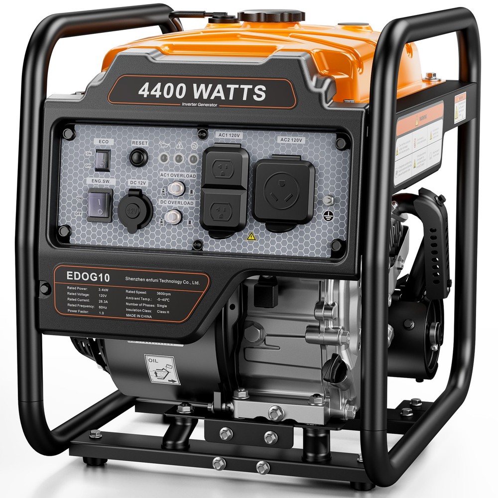 Mutaomay 4400W Portable Inverter Generator Gas Powered Quiet for Home Emergency