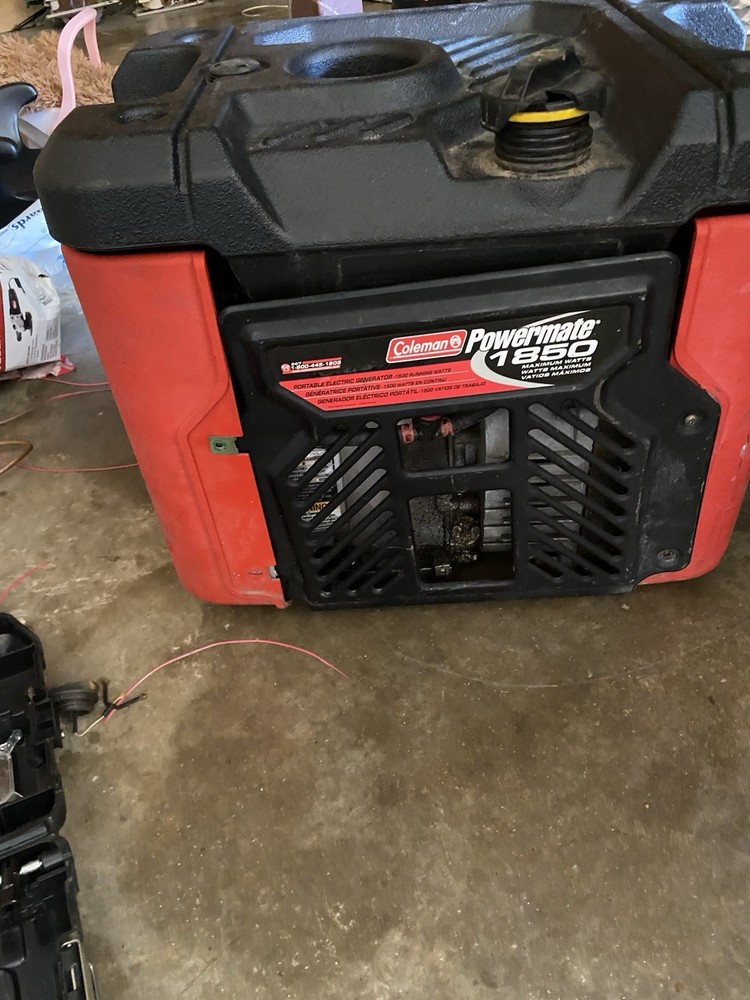 Coleman Powermate 1850 Gas Portable Power Generator for Recreation Red/Black