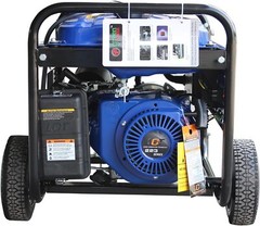 Green-Power 5,000-W Portable RV Ready Gas Powered Generator with Wheel Kit, Blue