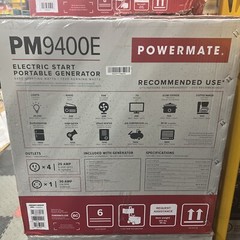 POWERMATE PM9400E Portable Gas Generator Electric Start 9400W