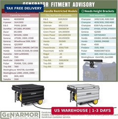 GenArmor Generator Covers While Running, 100% Waterproof Heavy Duty Tarps Genera
