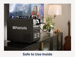4Patriots Portable Solar Power Generator 2x120V 4xUSB 12V Home/Rec Black