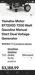 Yamaha YG6600DE Generator