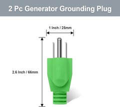 2 Pack RV Generator Ground Bonding Plug Surge Protector for Portable Inverter Op
