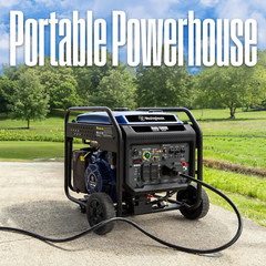 10000 Peak Watt Portable Open Frame Inverter Generator, Remote Electric Start wi