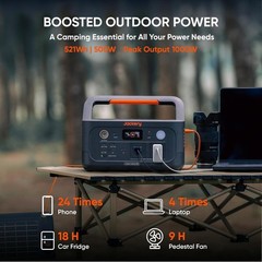 Jackery Explorer 500 Black 518Wh Lightweight Portable Home Backup Power Station