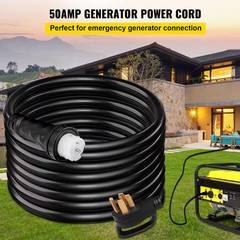 75 Ft. 50 Amp 125/250-Volt, 14-50P to CS6364 Locking Connector, Durable Extensio