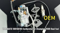 OEM Carburetor for Champion 2500W Dual Fuel Inverter Generator, Solenoids & Moto