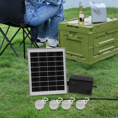 Solar Inverter, Power Generator, Solar Generator with Bulbs & Solar Panel