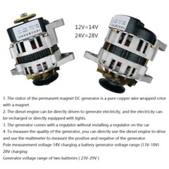 12V24V Permanent Magnet DC Constant Voltage Charging Generator with Lights