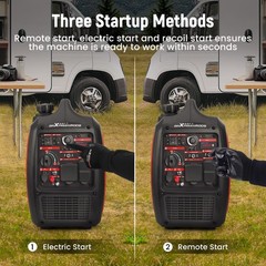 Gasoline Generator 3800W Power Digital Display CO Alert Electric Remote Start