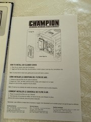 Champion generator, slightly Used paid $750,