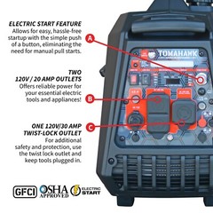 4500 Watt Inverter Generator Electronic Fuel Injection EFI Super Quiet Portable