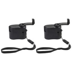 2PCS Hand Crank USB Charger Generator Travel Dynamo for Digital Devices