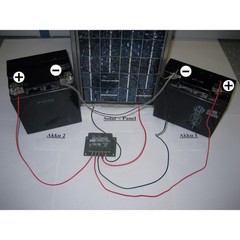 Dual Solar Charge Controller for 12V 16A Photovoltaic Panels