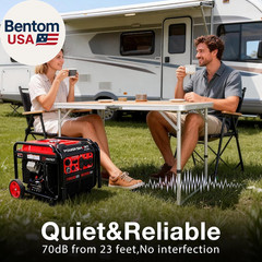 7000-Watt Open Frame Inverter Generator, Electric Start Portable Generator for H