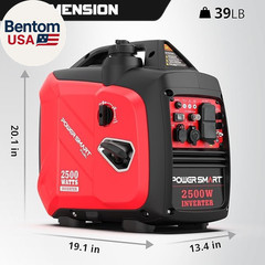2500 Watt Portable Inverter Generator, 79.8Cc Gas Powered Engine with 5.5H Long