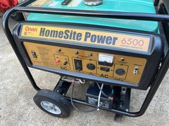 Onan HomeSite Power 6500 Watts Generator Honda Motor Electric Start Runs Great