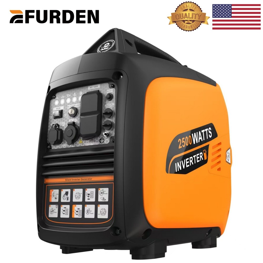 Efurden Portable Generator Inverter Gasoline 2500W Quiet Pure Sine Wave for Home