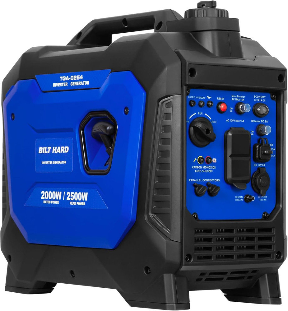 Gas Generator 2500W, 80Cc 4 Stroke Quiet Inverter Generator with CO Sensor, Para