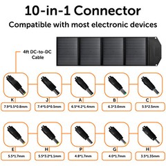 Portable Rechargeable 155Wh/42000mAh Power Station with Solar Panel Charger