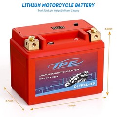 LiFePO4 Motorcycle Battery 12.8V 2.5Ah TPE Engine Start Lithium Motorcycle