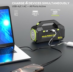 MARBERO PL60 Portable Power Station 88.8Wh w/ AC Outlet, Power Bank, Flashlight