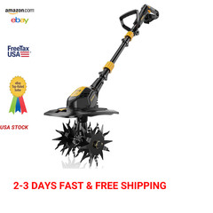 Cordless Garden Tiller Compatible with Dewalt 20V MAX Battery 9 Inch Width 7