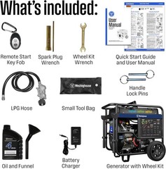 Westinghouse 18,000-W Portable Hybrid Tri-Fuel Gas Generator with Remote Start
