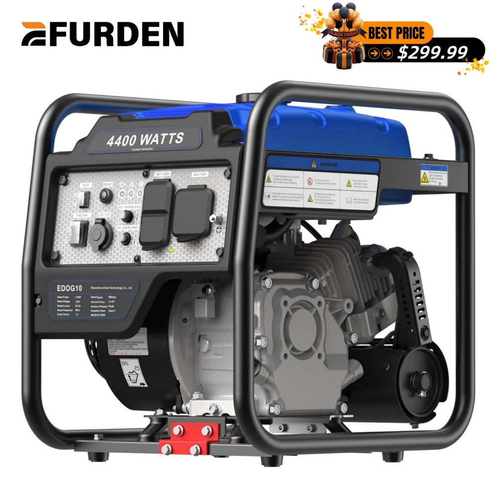 Efurden 4400W Portable Generator Gas Powered Generator Inverter For Home Camping