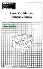 Honda Em5000s owners manual