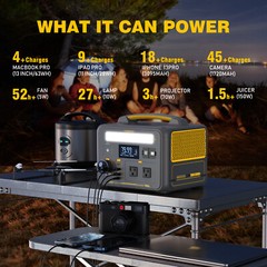 VTOMAN Jump 600X Portable Power Station 600W 299Wh LiFePO4 Battery Generator
