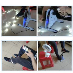 Portable Foot Pedal Generator Hand Crank Generator Fitness Power Spinning Bike