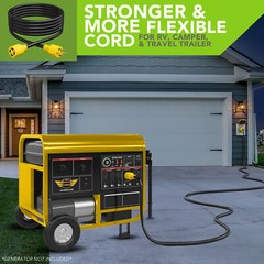 Leisure 30 Amp STW 15′ 4 Prong Generator/Industrial Locking Extension Cord
