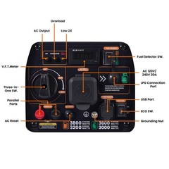 Dual Fuel Inverter Generator 3200W Gas 6h Runtime for Garden Gatherings