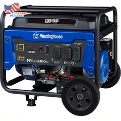 6600/5300-Watt Gas Powered Portable Generator w/Electric Start 120/240V Outlet