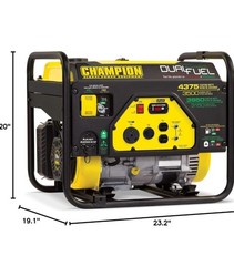 Champion Dual Fuel Portable Generator 4375/3500W Dual Fuel Gas or Propaine