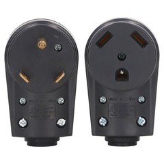 RV Receptacle Plug Set 30 AMP Replacement Male And Female Plug Receptacle Set