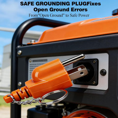 Portable Generator Grounding Plug – Neutral Ground Bonding Plug Adapter (NEMA…