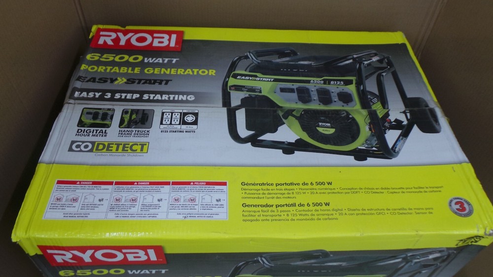 6,500-Watt Gasoline Powered Portable Generator with CO Shutdown Sensor